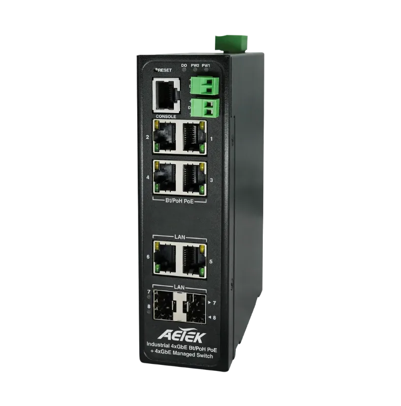 4-Ports Industrial PoE switch
