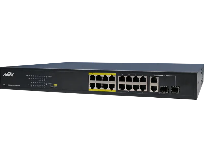 Rack mount PoE switch